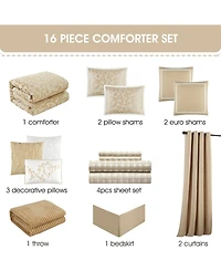 Stratford Park Johnella Scroll 16-Pc. Comforter Set