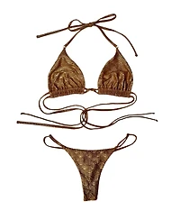 Beach Bunny Swimwear Women's Embossed Triangle Bikini Top
