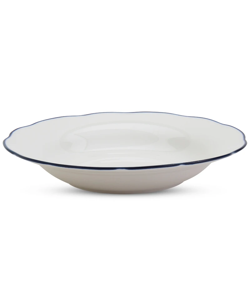 Haven Blue Rim Scalloped 12 Pc. Dinnerware Set, Service for 4