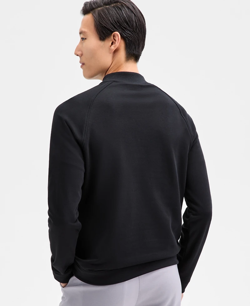 Alfani Men's Long Sleeve Quarter-Snap French Terry Sweatshirt, Macy's Exclusive