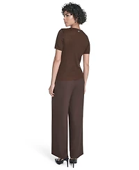 Calvin Klein Petite Short Sleeve Knit Sweater