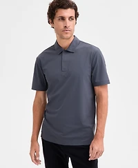 Alfani Men's Laser Cut Short Sleeve Performance Polo Shirt, Exclusively at Macy's