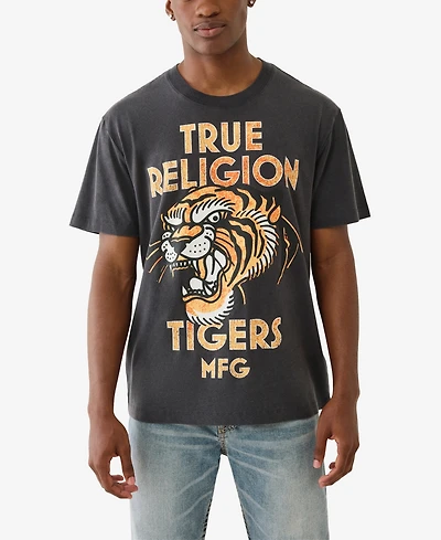 True Religion Men's Tiger Vintage Short Sleeve T-Shirt