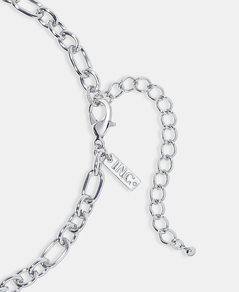 I.n.c. International Concepts Crystal Circle & Fringe Pendant Necklace, 28" + 3" extender, Macy's Exclusive