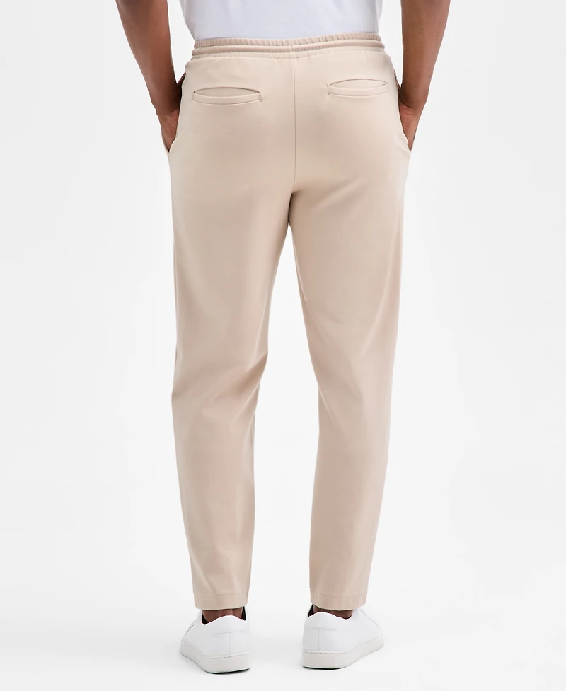 Alfani Men's Alfatech Regular-Fit Compact Textured Ponte-Knit Pants, Exclusively at Macy's