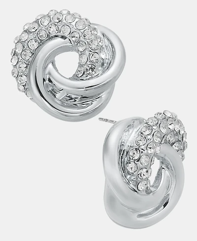 I.n.c. International Concepts Pave Knot Stud Earrings, Macy's Exclusive