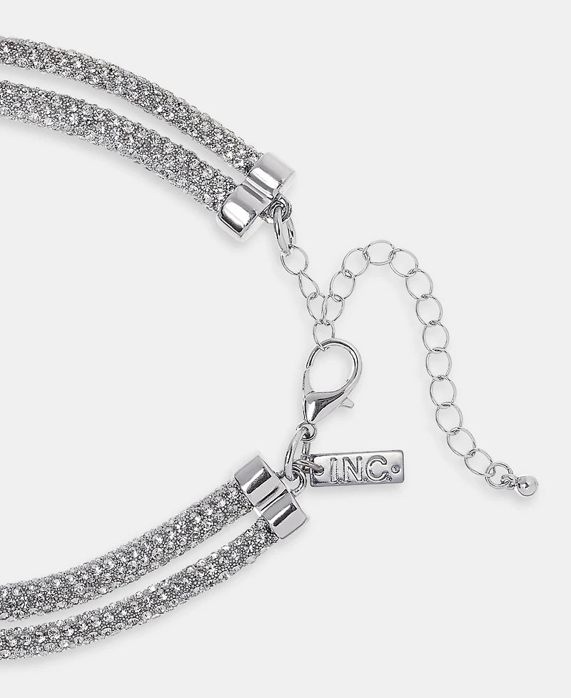 I.n.c. International Concepts Rhinestone Layered Collar Necklace, 15-3/4"+ 3" extender, Macy's Exclusive
