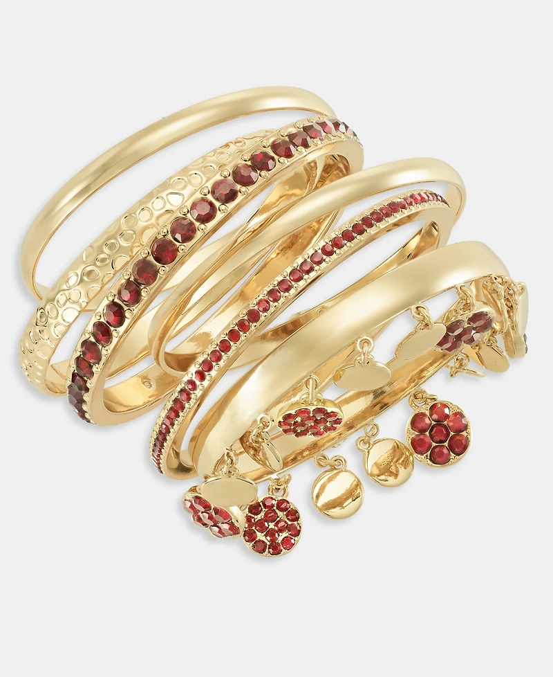 I.n.c. International Concepts Gold-Tone 7-Pc. Set Crystal Bangle Bracelets, Exclusively at Macy's