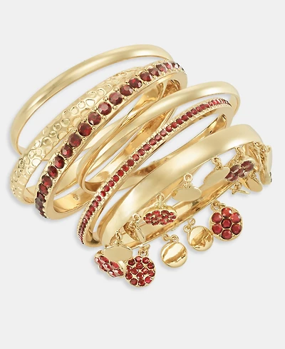 I.n.c. International Concepts Gold-Tone 7-Pc. Set Crystal Bangle Bracelets, Exclusively at Macy's