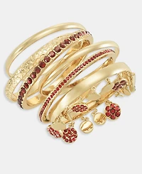 I.n.c. International Concepts Gold-Tone 7-Pc. Set Crystal Bangle Bracelets, Exclusively at Macy's