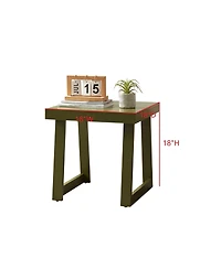 Kings Brand Furniture Charlie Side Table, End Table for Living Room, Nightstand Bedroom, Couch
