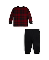 Polo Ralph Lauren Baby Boys 2-Piece Jersey T-Shirt and Fleece Pants Set
