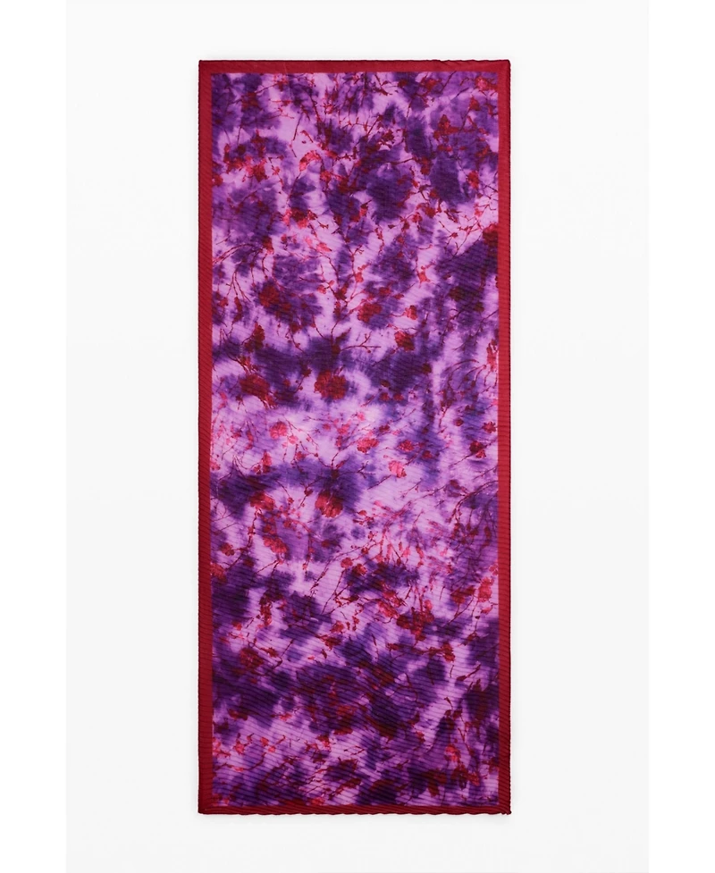 Desigual Women's Crinkled rectangular floral scarf