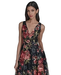 Eliza J Women's V-Neck Sleeveless Midi Dress