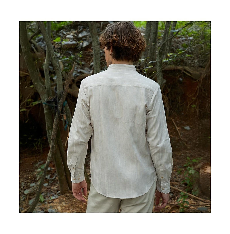 Campus Sutra Men's Pencil-Striped Shirt