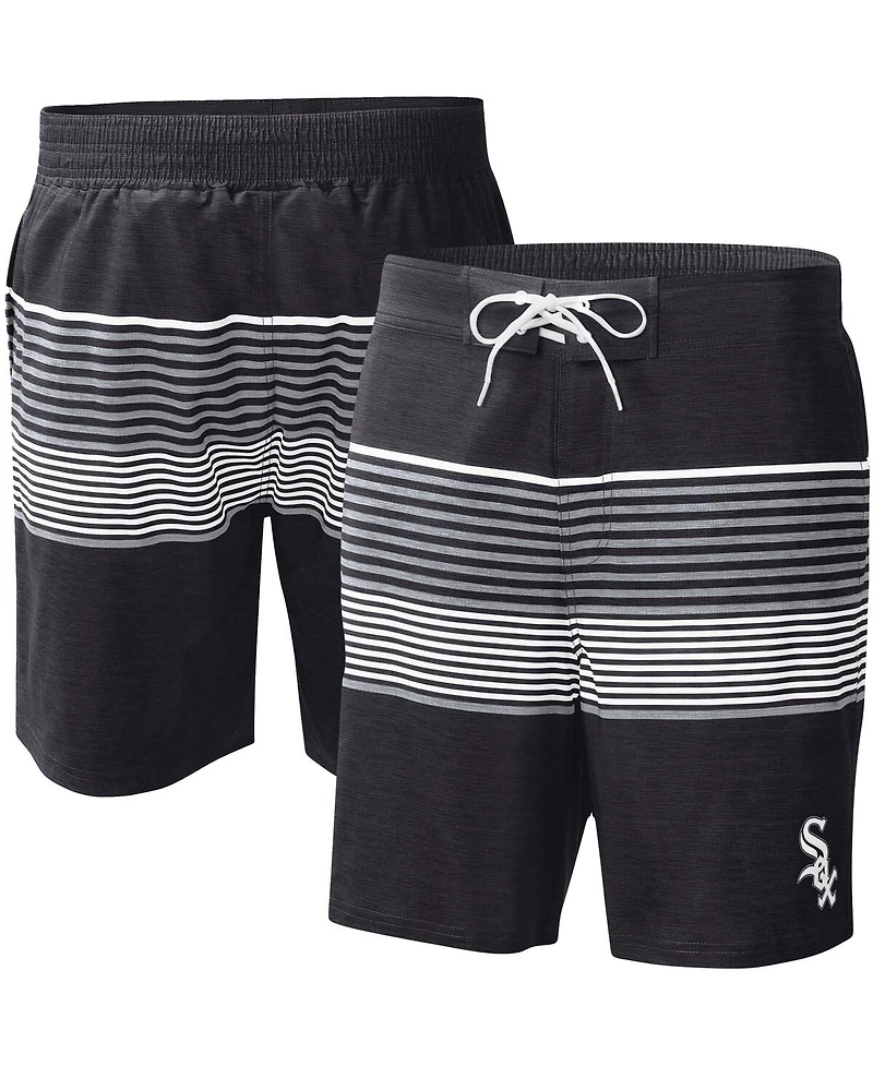 G-iii Sports by Carl Banks Men's Black Chicago White Sox Coastline Volley Swim Shorts
