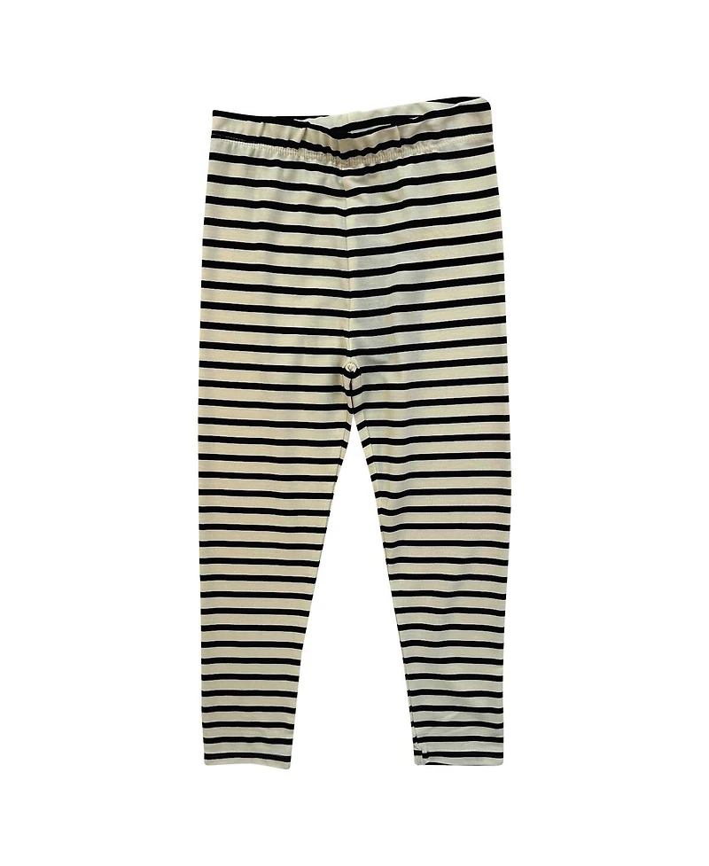 Wes & Willy Baby Boys and Girls Iowa Hawkeyes Long Sleeve Top Striped Tri-Blend Leggings Set