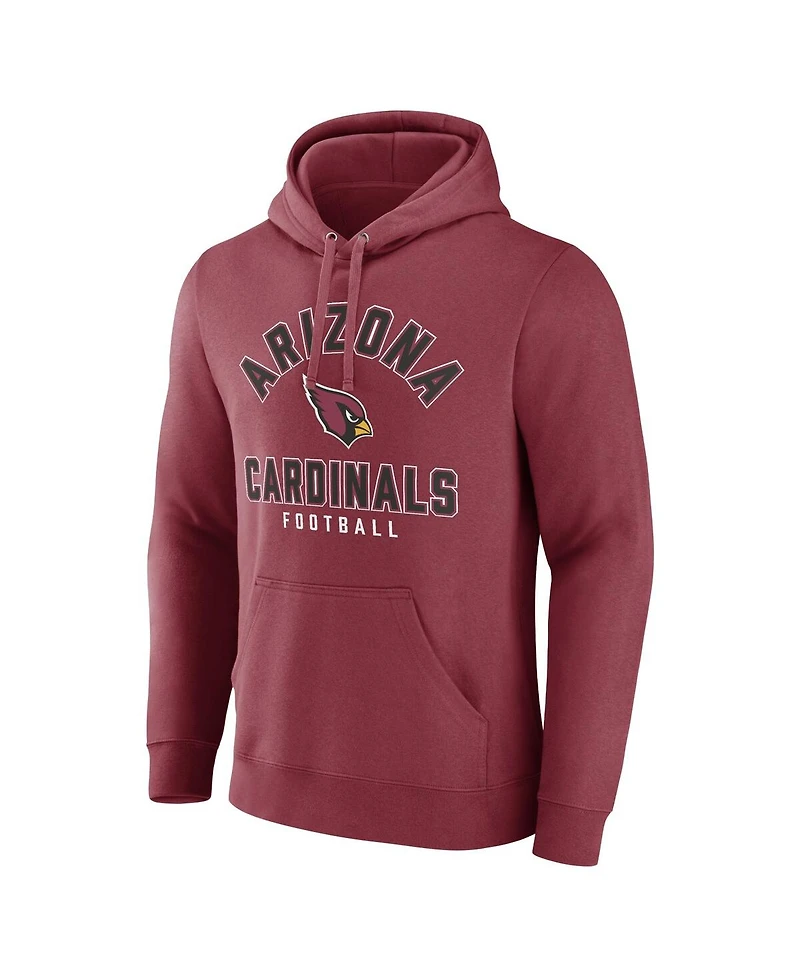 Fanatics Men's Cardinal Arizona Cardinals Between the Pylons Pullover Hoodie