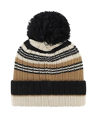'47 Brand Women's Khaki Wisconsin Badgers Barista Cuffed Knit with Pom Hat
