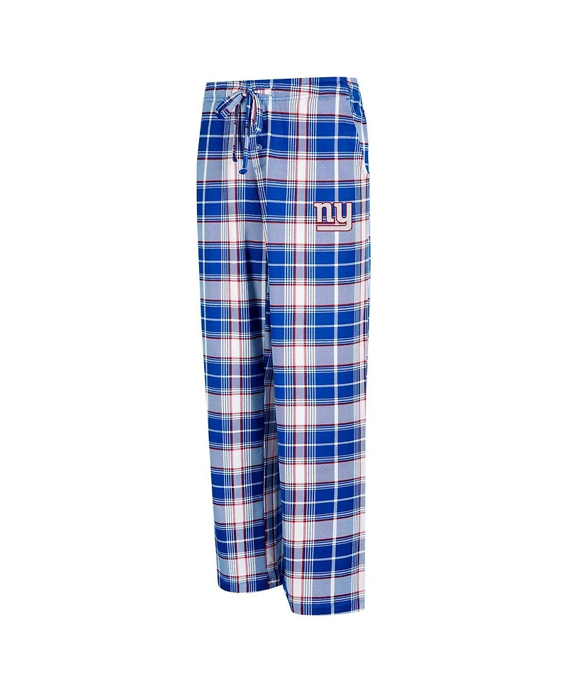 Concepts Sport Women's Royal New York Giants Ashford Plaid Knit Pants