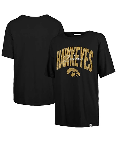 '47 Brand Women's Black Iowa Hawkeyes Muse Sadie T-Shirt