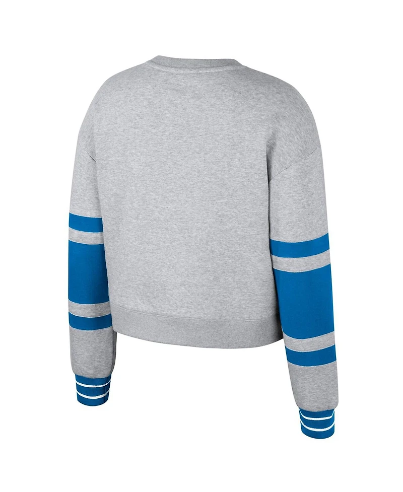 Stadium Essentials Men's and Women's Heather Gray Minnesota Lynx Cropped Pullover Sweatshirt