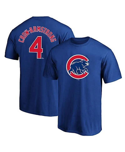 Fanatics Men's Pete Crow-Armstrong Royal Chicago Cubs Big Tall Name Number T-Shirt