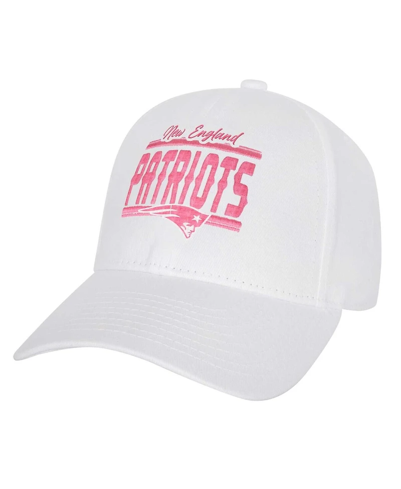 Outerstuff Big Girls New England Patriots All White Structured Adjustable Hat
