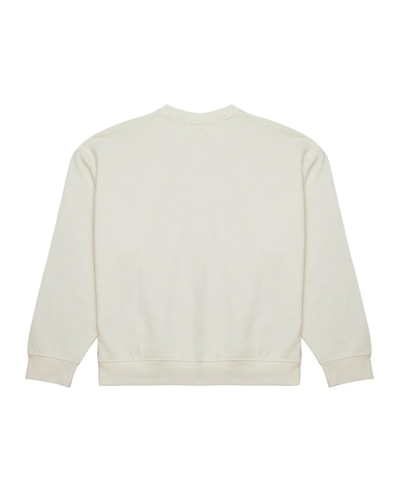 Mitchell & Ness Women's Cream Seattle Seahawks Throwback Logo 3.0 Pullover Sweatshirt