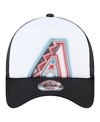 New Era Toddler White/Black Arizona Diamondbacks Painted A-Frame 9FORTY Trucker Adjustable Hat