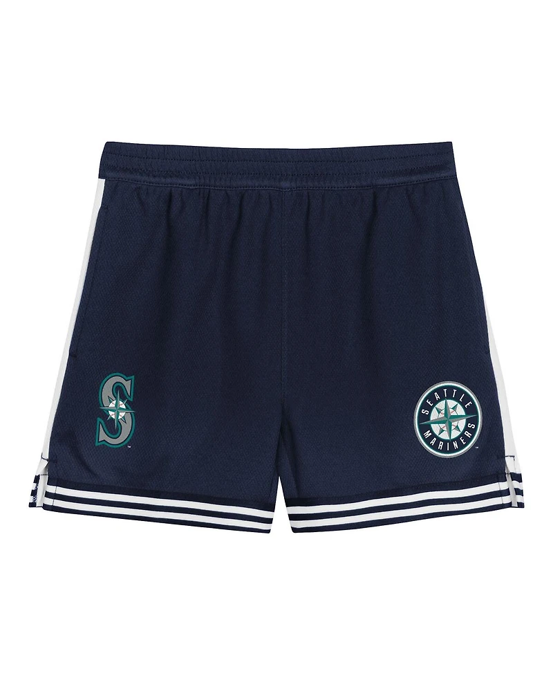 Outerstuff Toddler Teal/Navy Seattle Mariners Pinch Hitter Infielder T-Shirt and Shorts Set