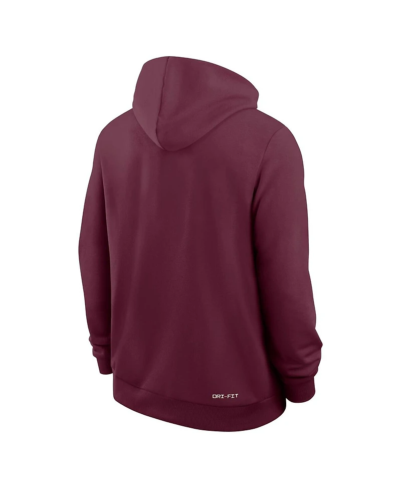 Nike Men's Maroon Virginia Tech Hokies 2025 Sideline Performance Pullover Hoodie