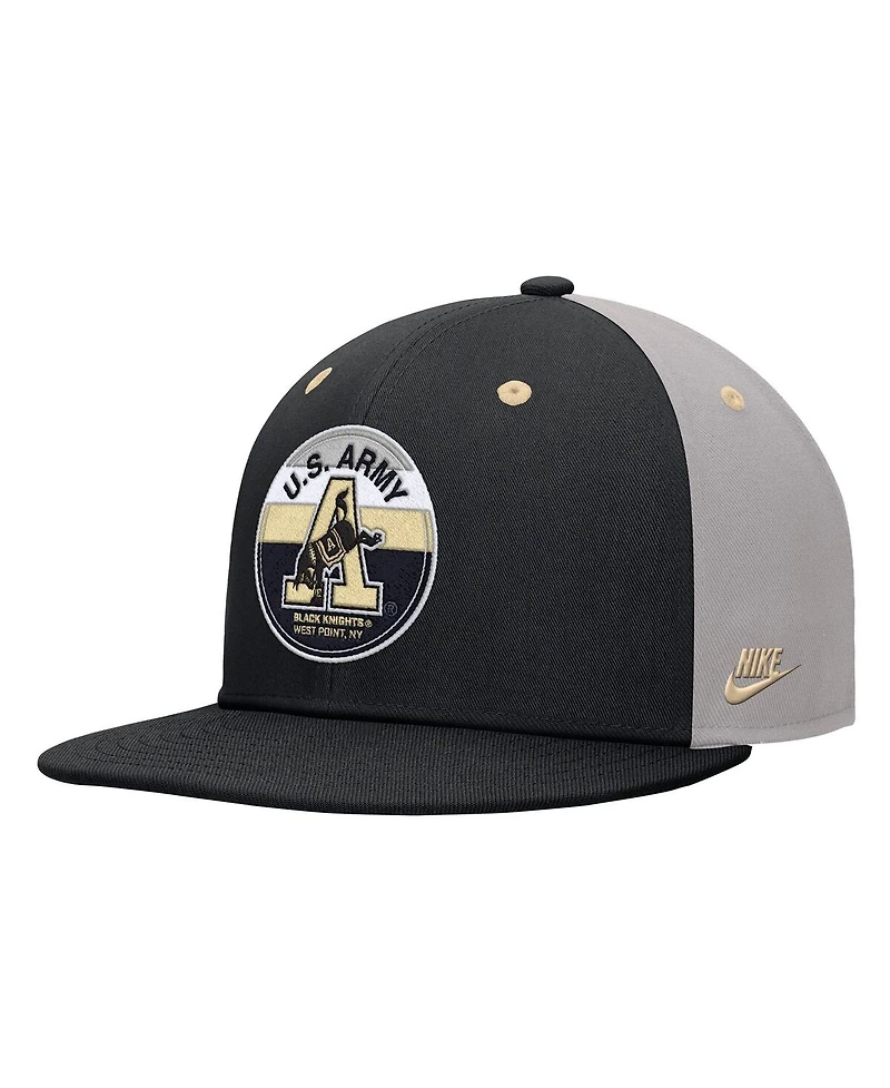 Nike Men's Black Army Black Knights Vintage Patch Snapback Hat