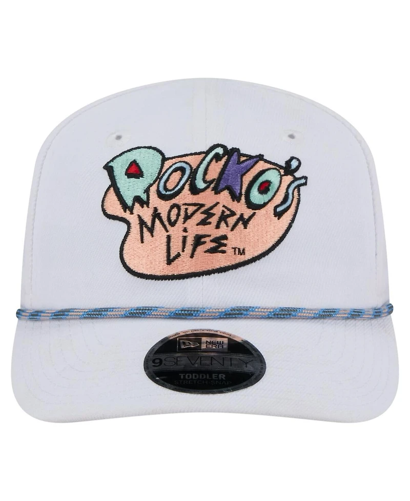 New Era Big Boys and Girls White Rocko's Modern Life Multi Rope 9SEVENTY Stretch-Snap Hat