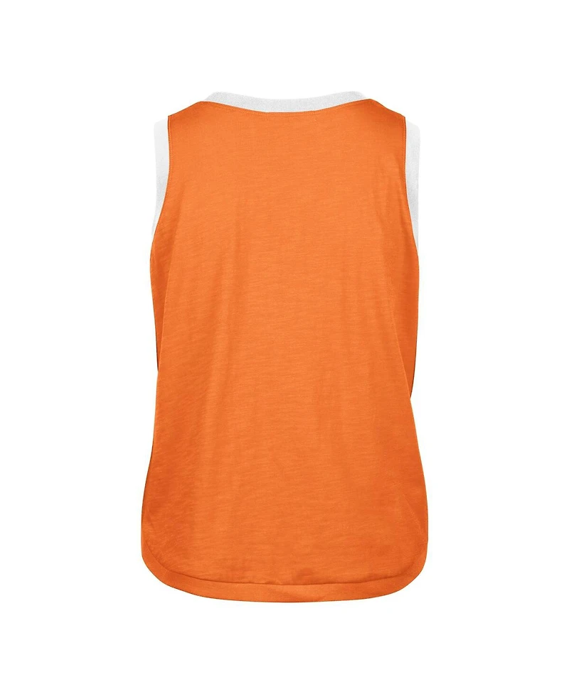 '47 Brand Women's Texas Orange Longhorns Premier Ringer Tank Top