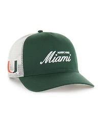 '47 Brand Men's and Women's Green Miami Hurricanes Contemporary Basics Foundation Trucker Hitch Adjustable Hat