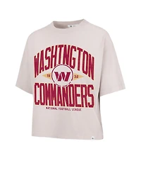 '47 Brand Women's Natural Washington Commanders Cropped Windthrow Ravine T-Shirt