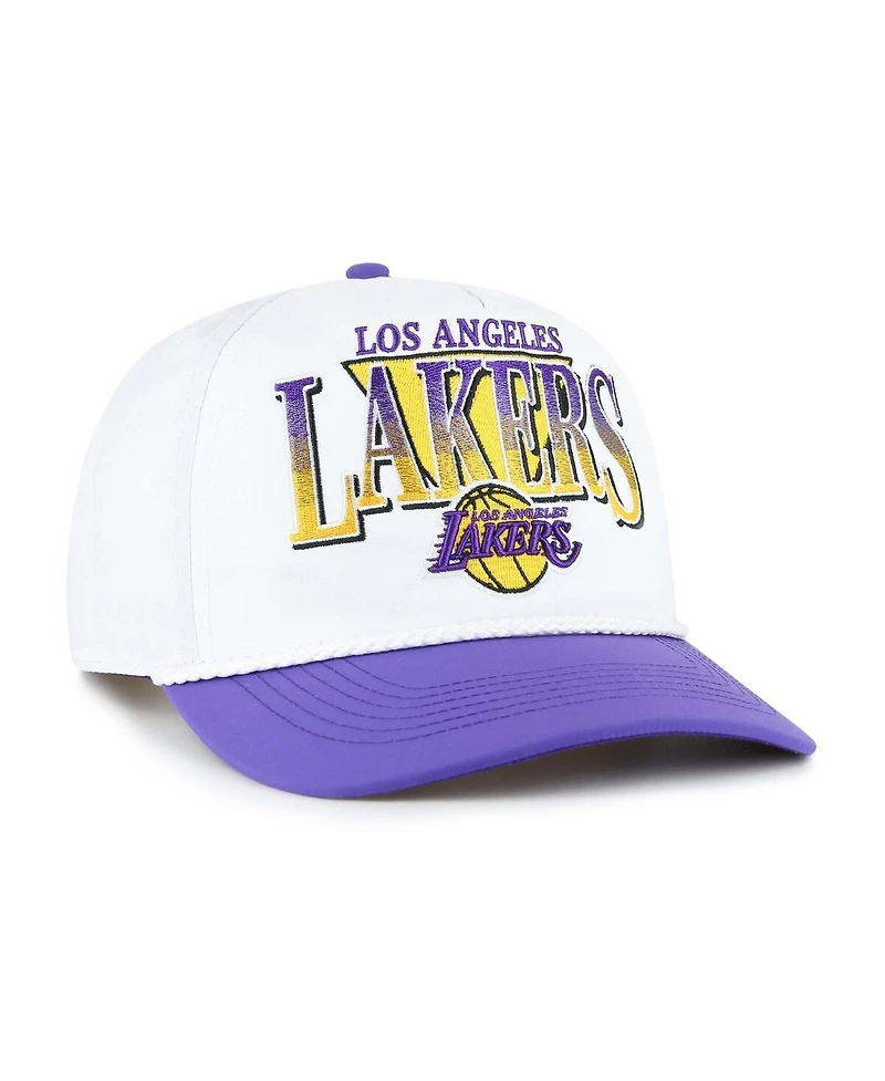 '47 Brand Men's White/Purple Los Angeles Lakers Tribute Two-Tone Hitch Adjustable Hat