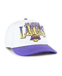 '47 Brand Men's White/Purple Los Angeles Lakers Tribute Two-Tone Hitch Adjustable Hat