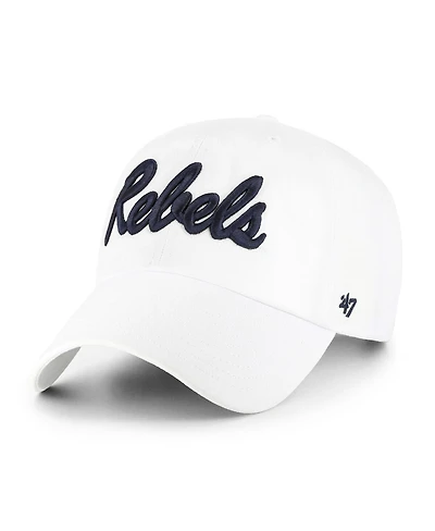 '47 Brand Men's White Ole Miss Rebels Clean Up Adjustable Hat