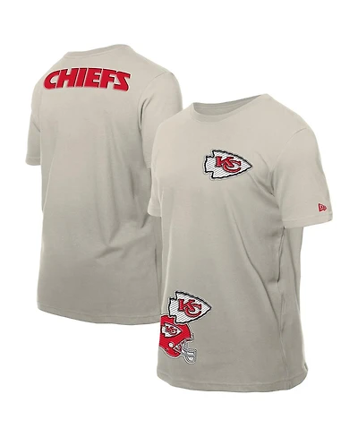 New Era Men's Light Beige Kansas City Chiefs Multi Patch T-Shirt