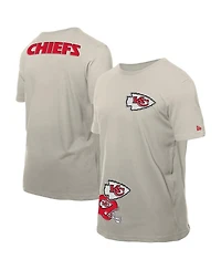 New Era Men's Light Beige Kansas City Chiefs Multi Patch T-Shirt