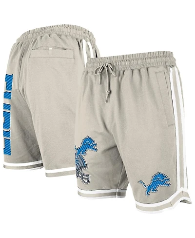 New Era Men's Light Beige Detroit Lions Stone Multi Patch Shorts