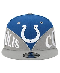 New Era Men's Royal/Gray Indianapolis Colts Split 9FIFTY Snapback Hat