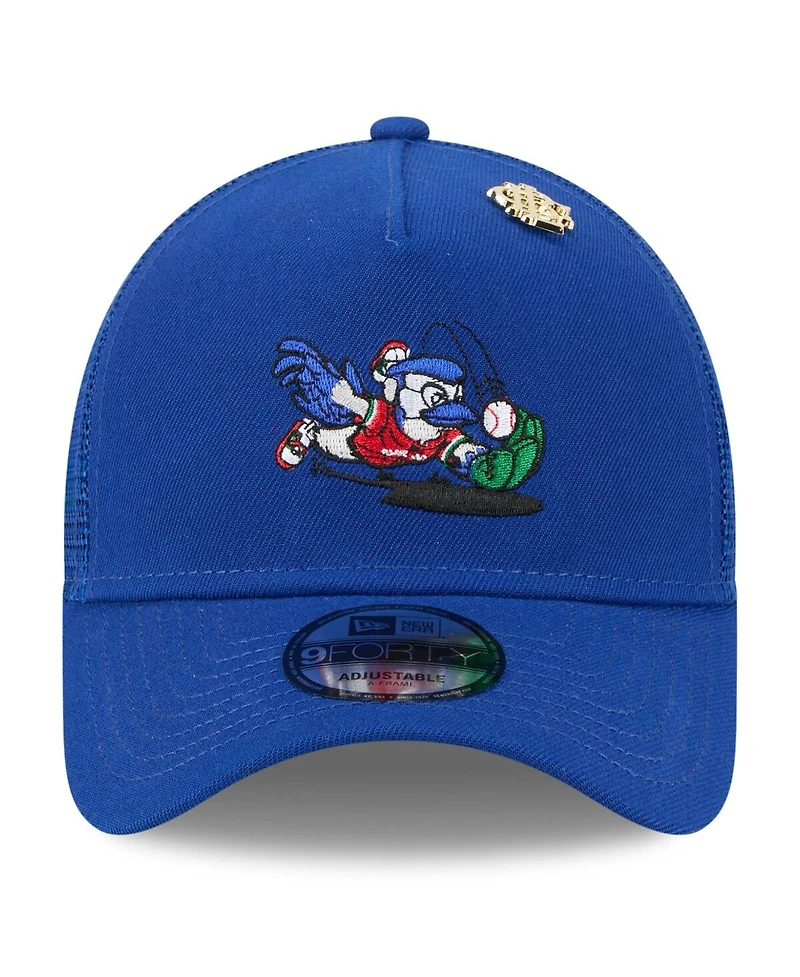 New Era Men's Royal Toronto Blue Jays 2025 Big League Chew A-Frame 9FORTY Adjustable Trucker Hat