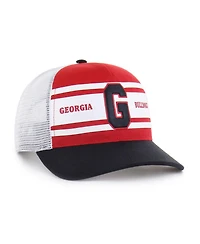 '47 Brand Big Boys and Girls Red/Black Georgia Bulldogs Super Stripe Hitch Adjustable Trucker Hat