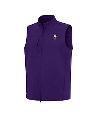 Antigua Men's Purple Clemson Standing Tiger Golf Demand Full-Zip Vest