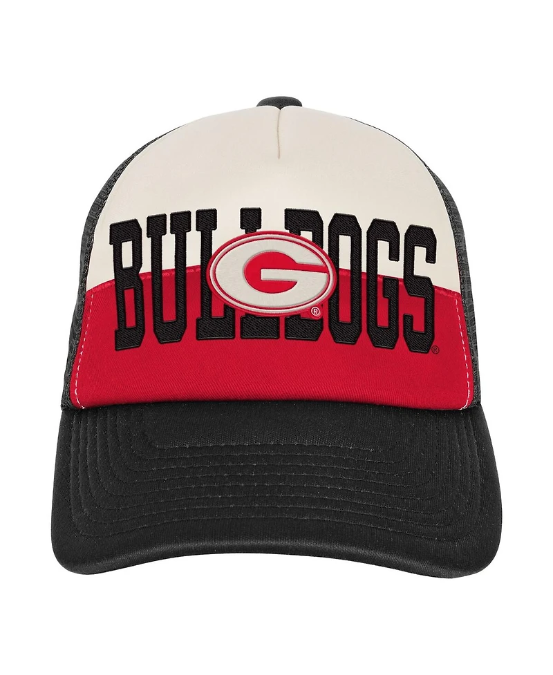 Outerstuff Men's Red/Cream Georgia Bulldogs Modern Fan Trucker Adjustable Hat