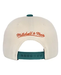 Mitchell & Ness Big Boys and Girls Cream/Aqua Miami Dolphins Across the Board Vintage Snapback Hat