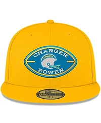 New Era Men's Gold Los Angeles Chargers Charger Power 59FIFTY Fitted Hat
